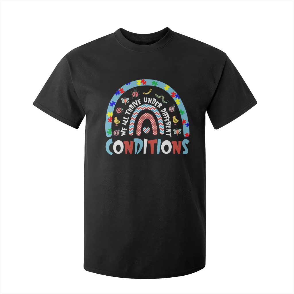 Autism Support T Shirt For Kid Sped Education Teacher Rainbow Reading