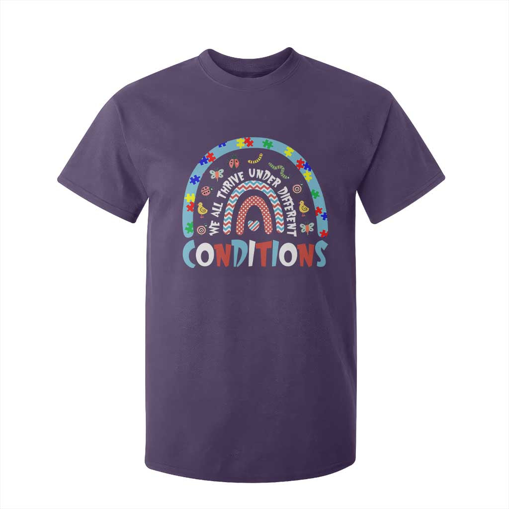 Autism Support T Shirt For Kid Sped Education Teacher Rainbow Reading