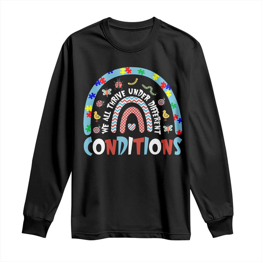 Autism Support Long Sleeve Shirt Sped Education Teacher Rainbow Reading