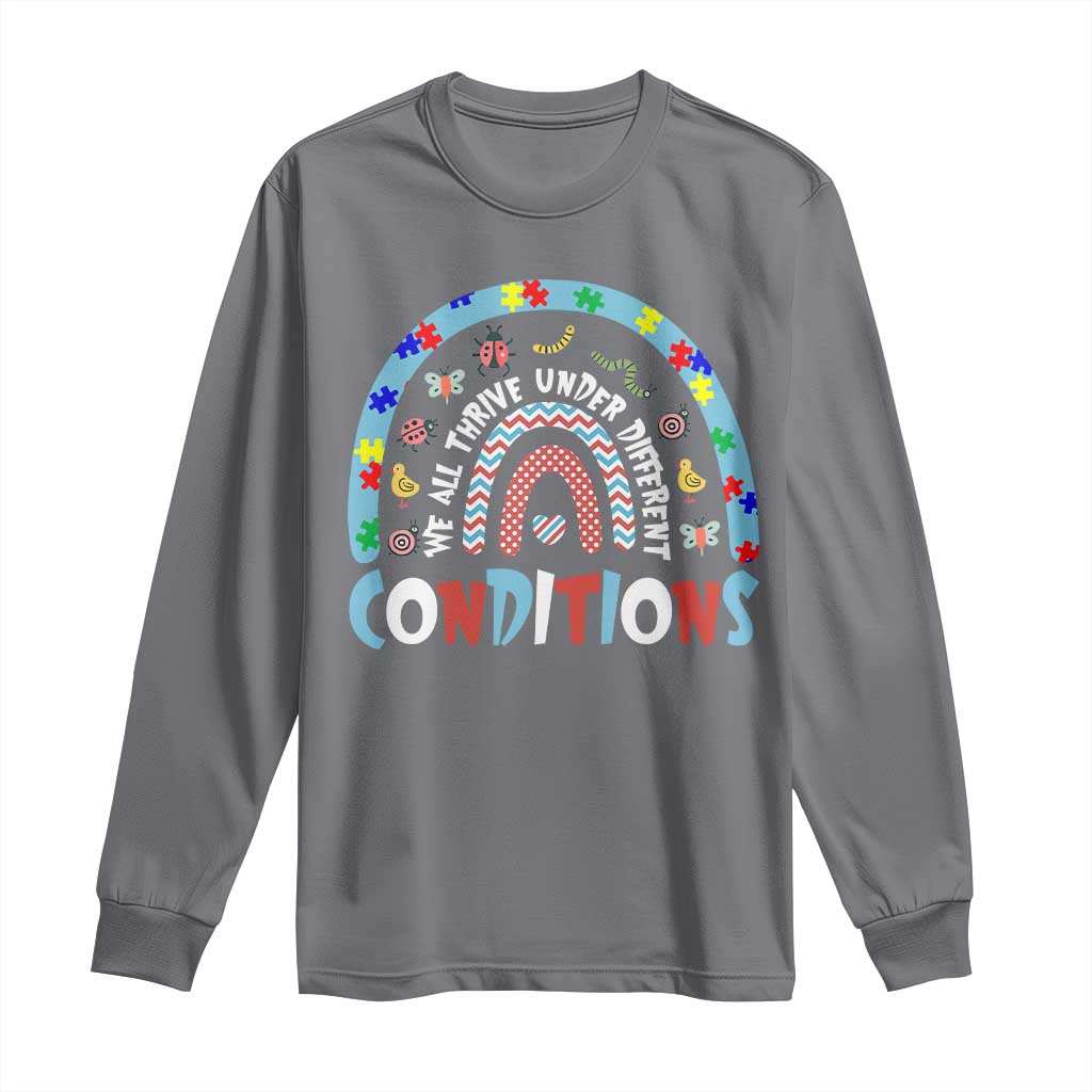 Autism Support Long Sleeve Shirt Sped Education Teacher Rainbow Reading