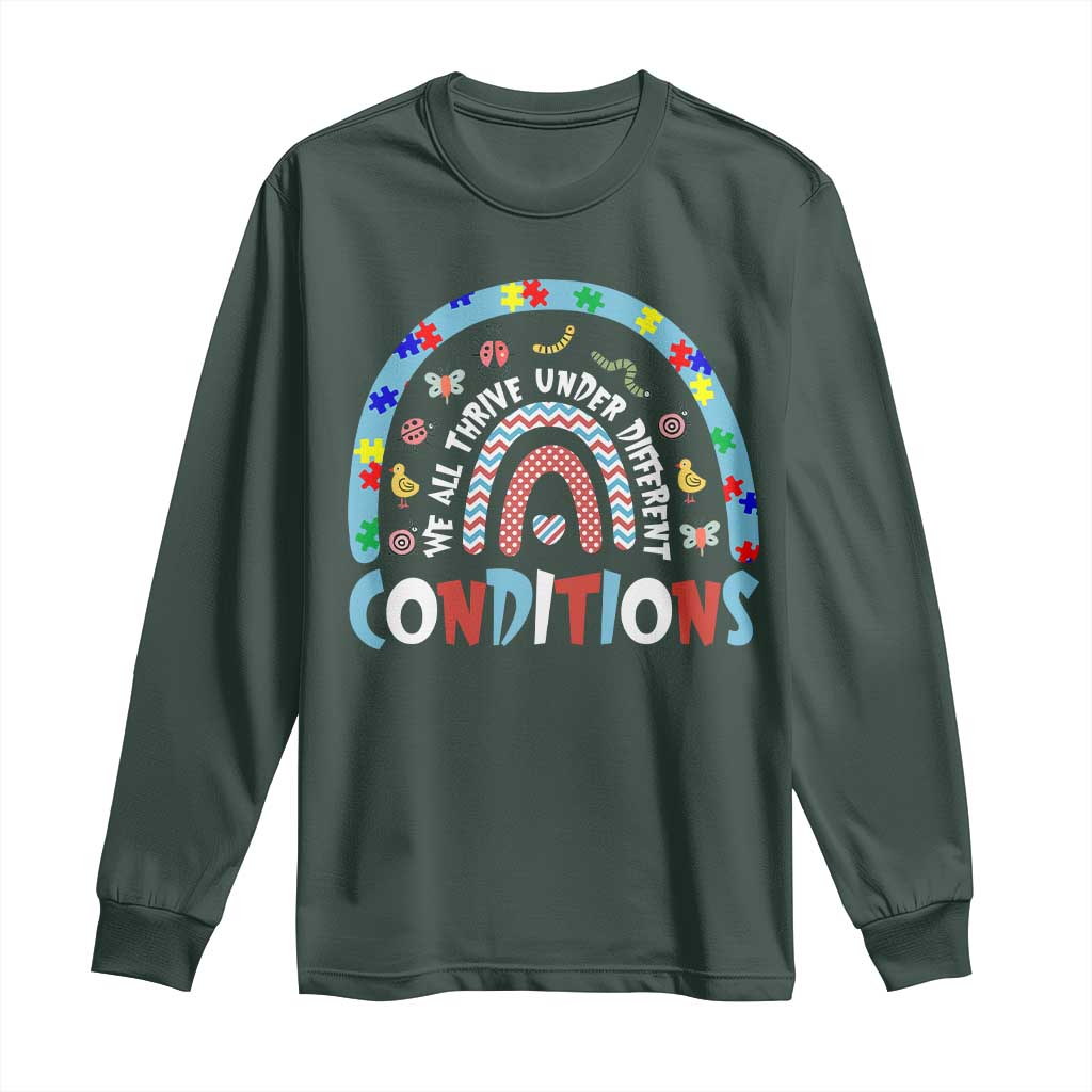 Autism Support Long Sleeve Shirt Sped Education Teacher Rainbow Reading