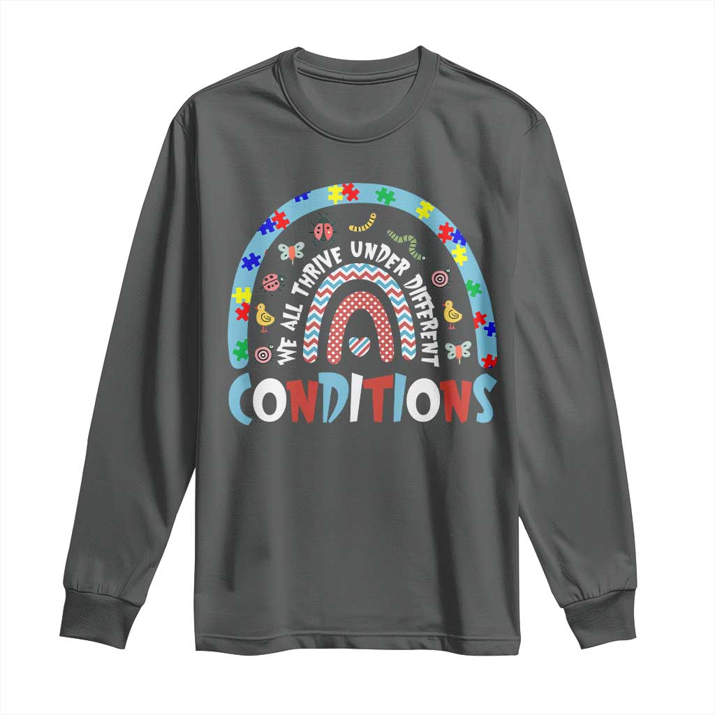 Autism Support Long Sleeve Shirt Sped Education Teacher Rainbow Reading