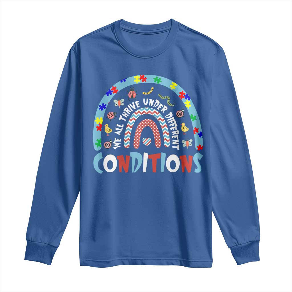 Autism Support Long Sleeve Shirt Sped Education Teacher Rainbow Reading