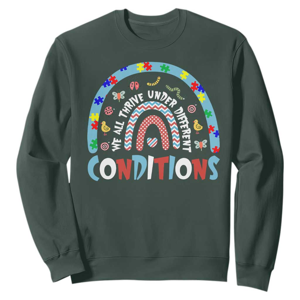 Autism Support Sweatshirt Sped Education Teacher Rainbow Reading