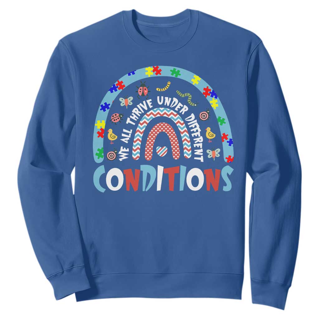 Autism Support Sweatshirt Sped Education Teacher Rainbow Reading