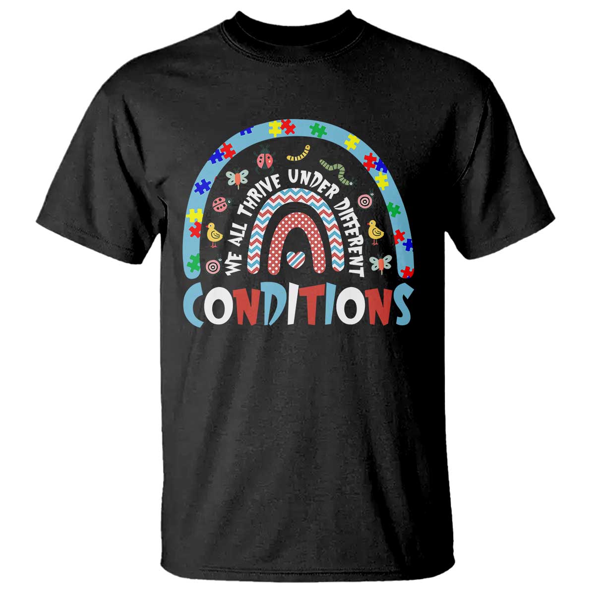 Autism Support T Shirt Sped Education Teacher Rainbow Reading