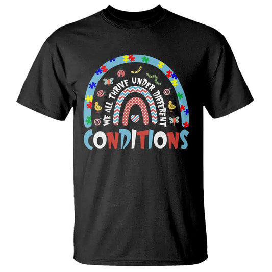 Autism Support T Shirt Sped Education Teacher Rainbow Reading