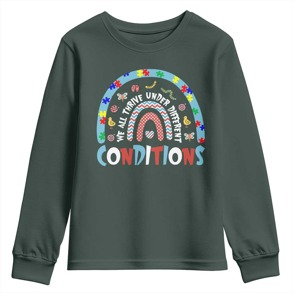 Autism Support Youth Sweatshirt Sped Education Teacher Rainbow Reading