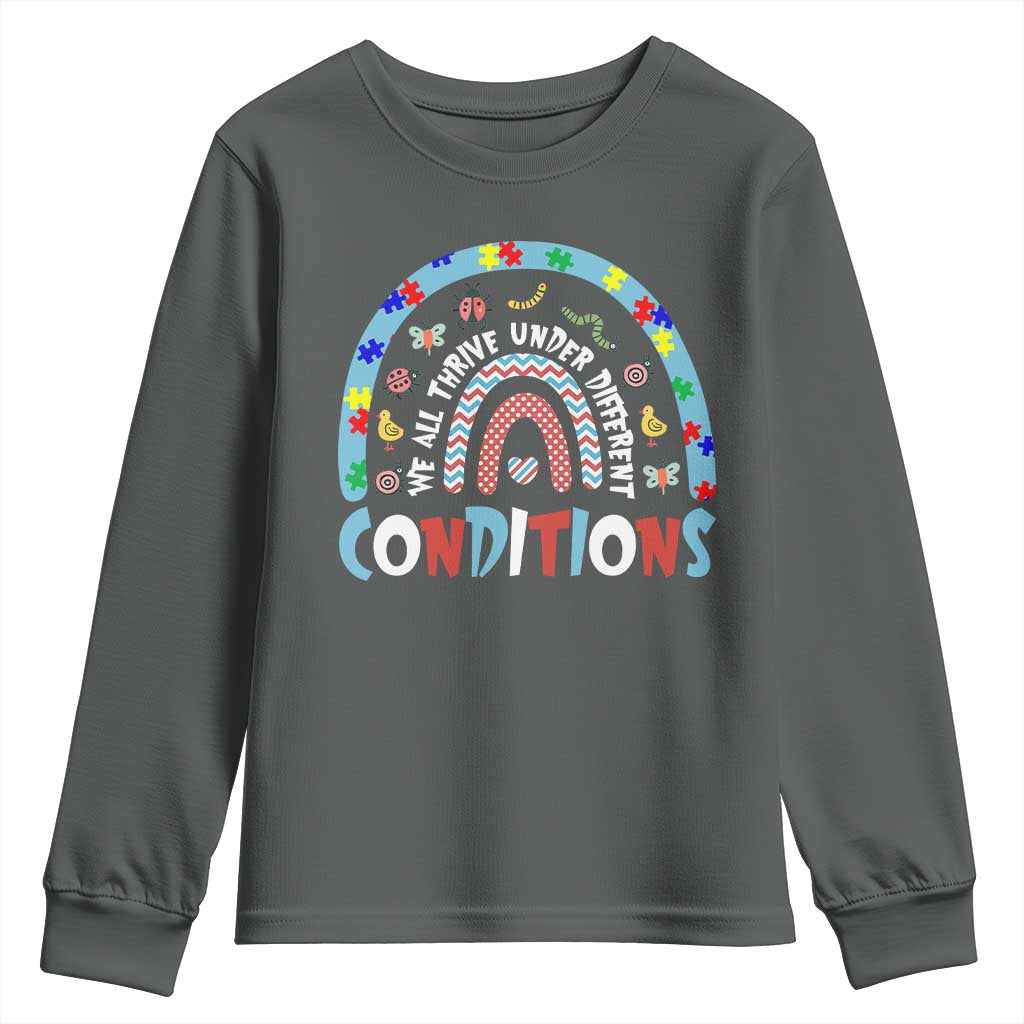 Autism Support Youth Sweatshirt Sped Education Teacher Rainbow Reading