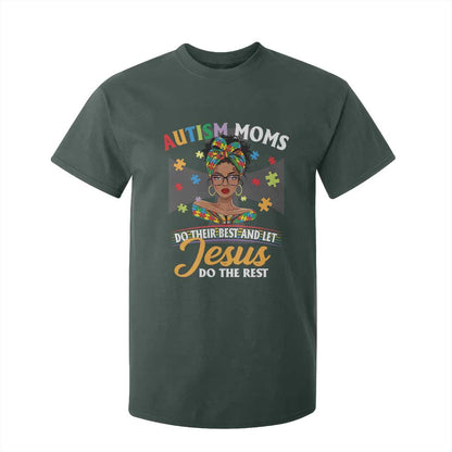 Afro Autism Mom T Shirt For Kid African American Autistic Black Mama Religious Cross