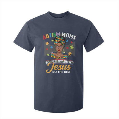 Afro Autism Mom T Shirt For Kid African American Autistic Black Mama Religious Cross