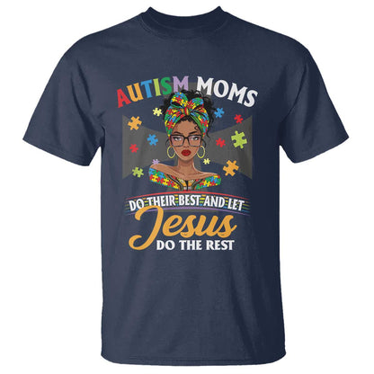 Afro Autism Mom T Shirt African American Autistic Black Mama Religious Cross