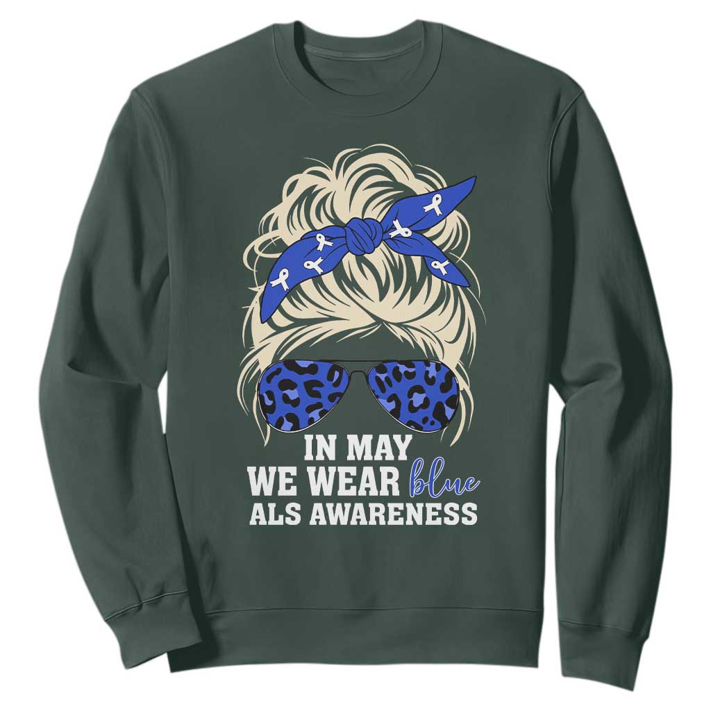 ALS Support We Wear Blue In May Sweatshirt