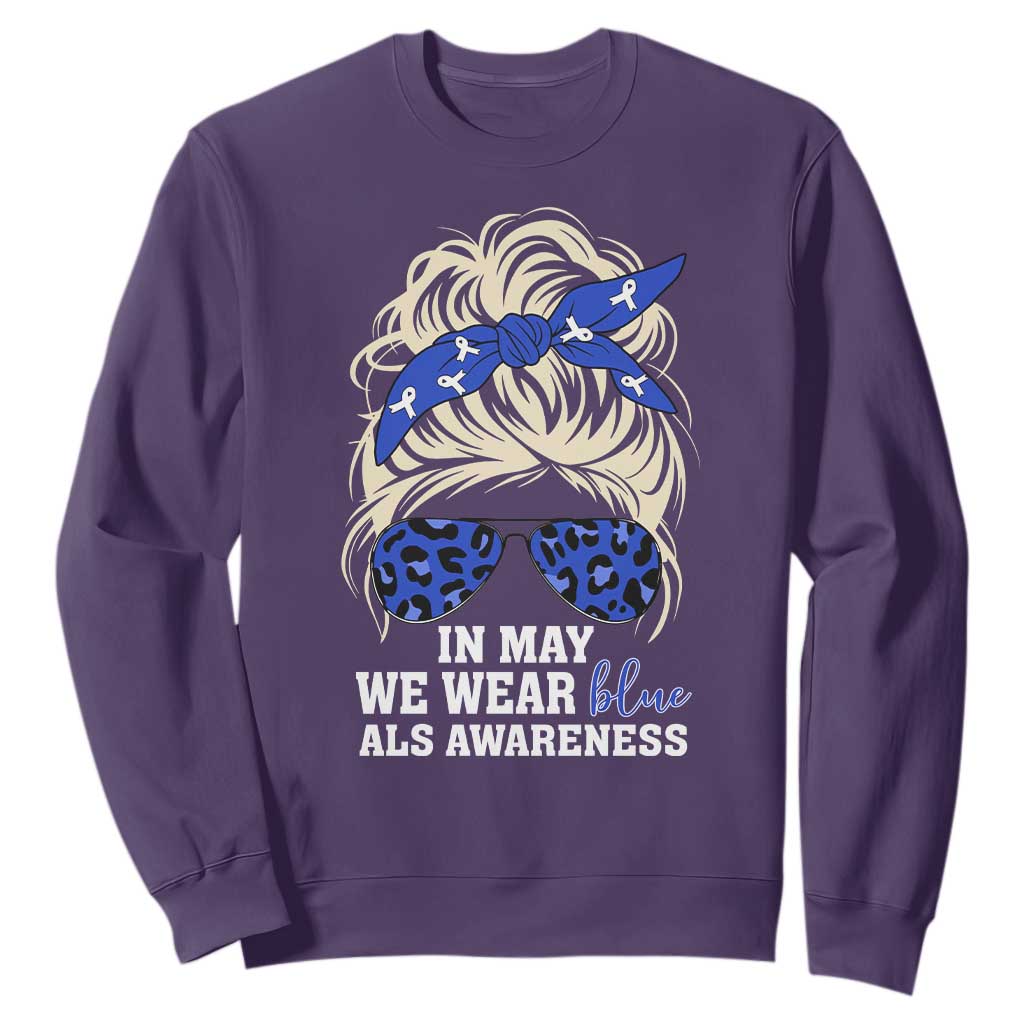 ALS Support We Wear Blue In May Sweatshirt