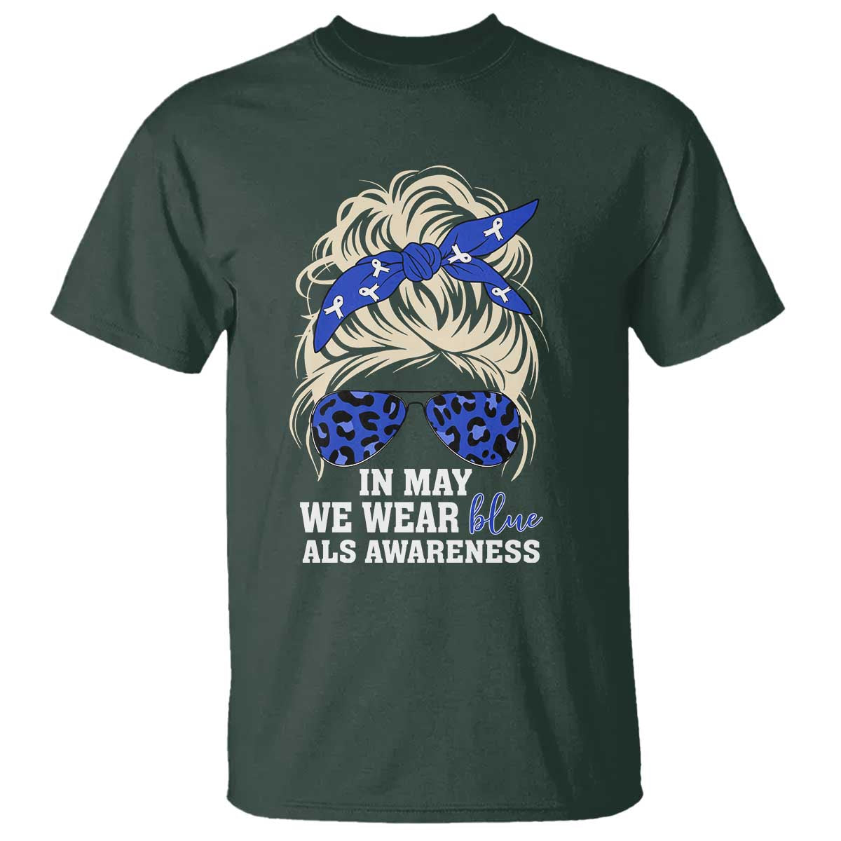 ALS Support We Wear Blue In May T Shirt