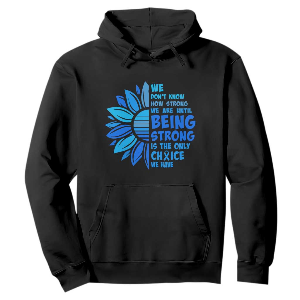 ALS Support Hoodie Blue Ribbon Stronger Survivor