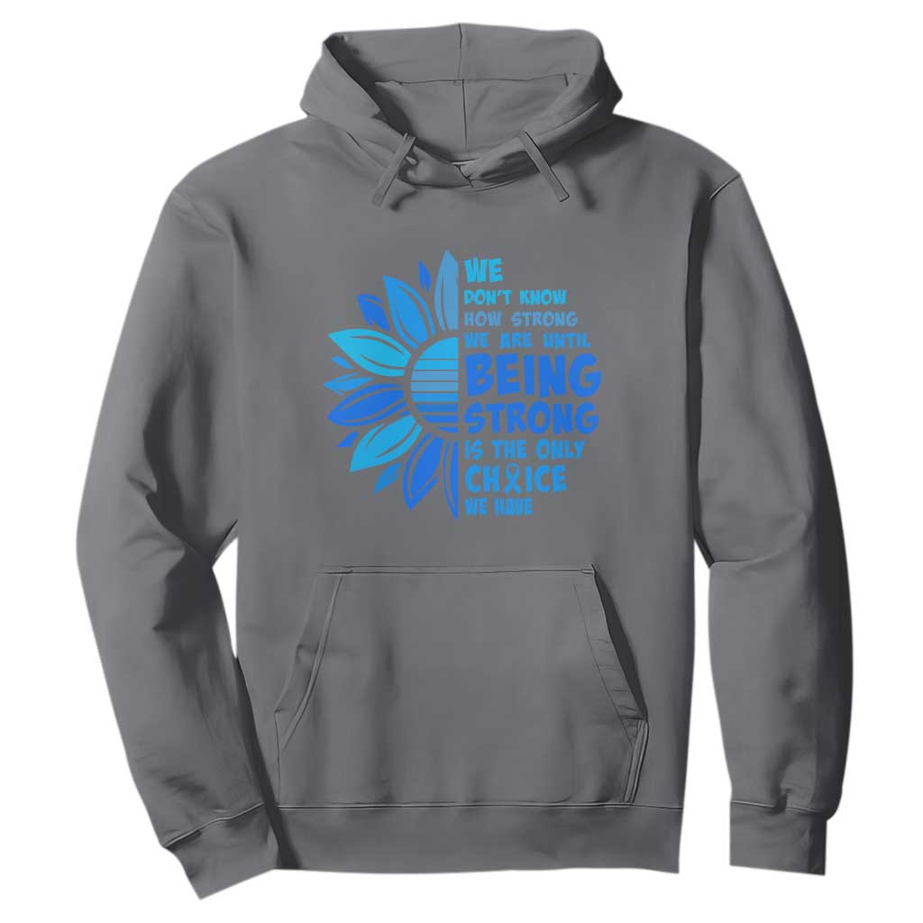 ALS Support Hoodie Blue Ribbon Stronger Survivor