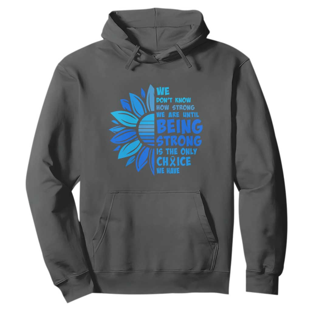 ALS Support Hoodie Blue Ribbon Stronger Survivor