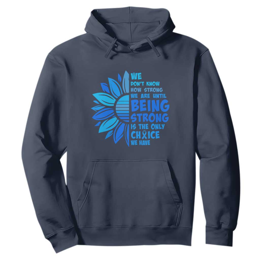 ALS Support Hoodie Blue Ribbon Stronger Survivor