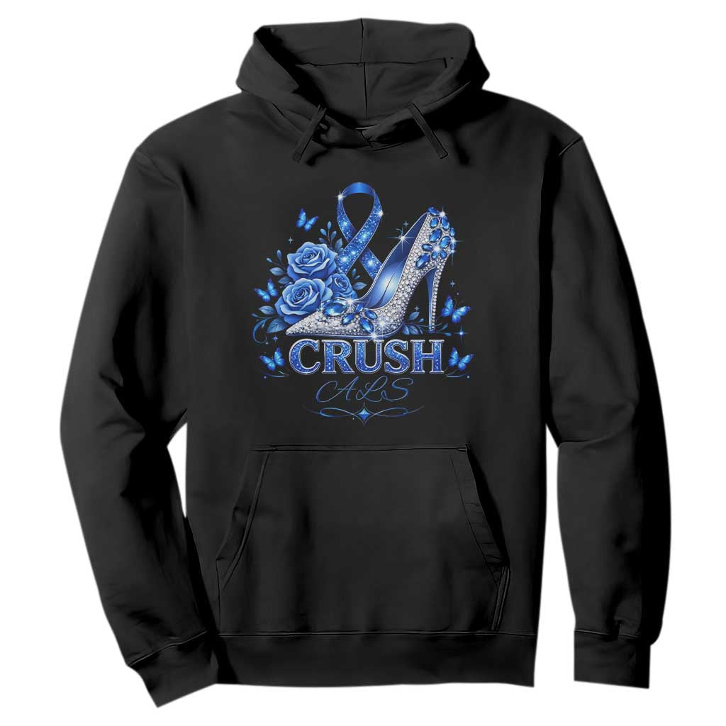 ALS Support Hoodie Blue Ribbon Women Crush ALS
