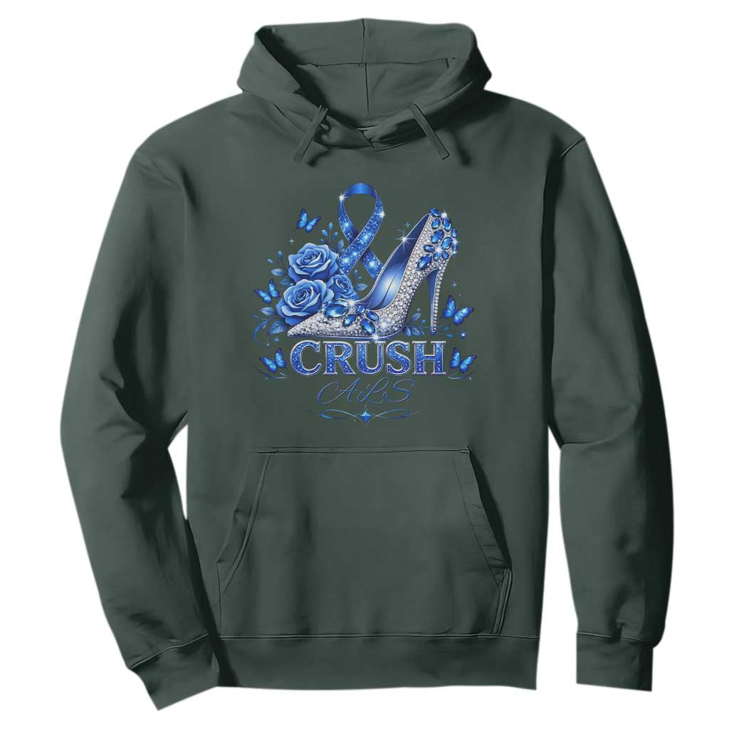 ALS Support Hoodie Blue Ribbon Women Crush ALS