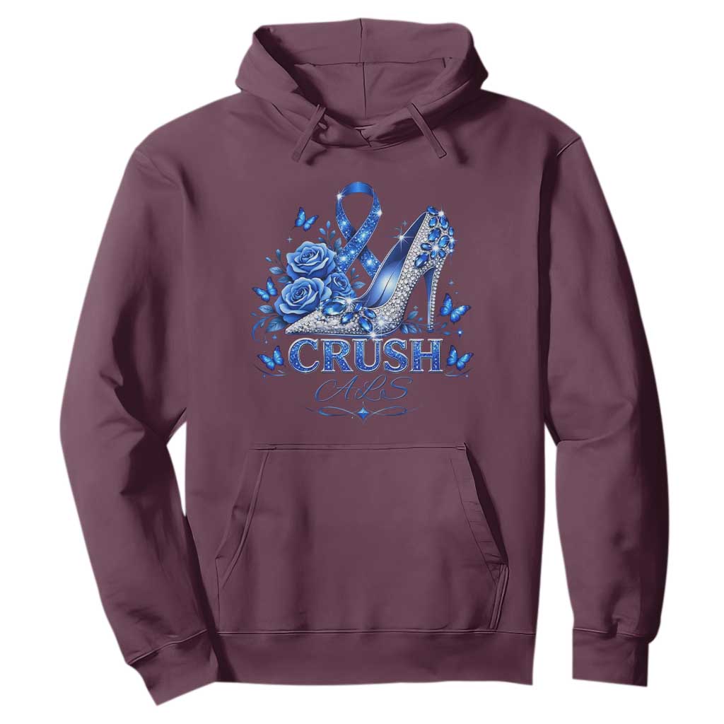 ALS Support Hoodie Blue Ribbon Women Crush ALS