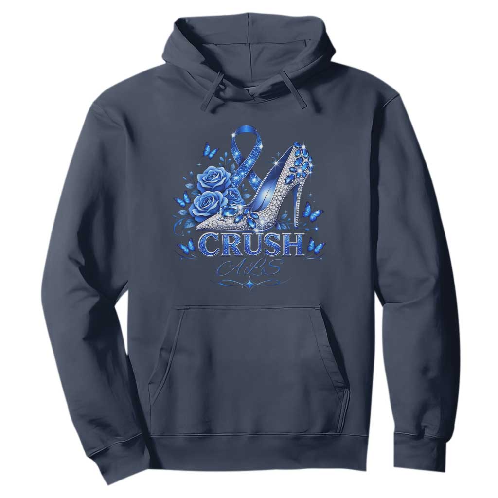 ALS Support Hoodie Blue Ribbon Women Crush ALS