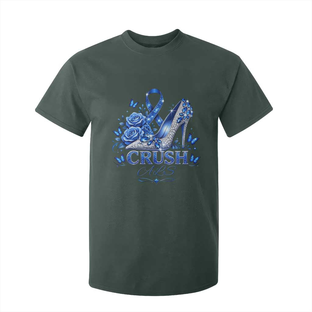 ALS Support T Shirt For Kid Blue Ribbon Women Crush ALS
