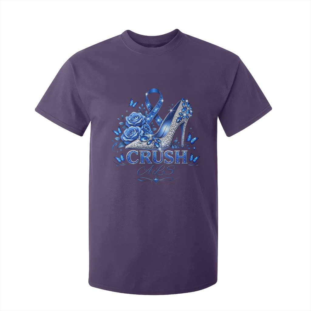 ALS Support T Shirt For Kid Blue Ribbon Women Crush ALS