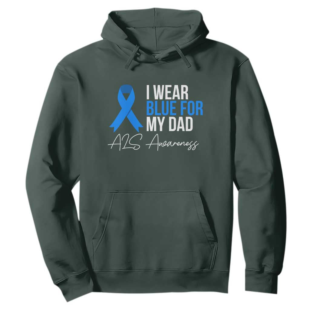 I Wear Blue For My Dad ALS Support Hoodie