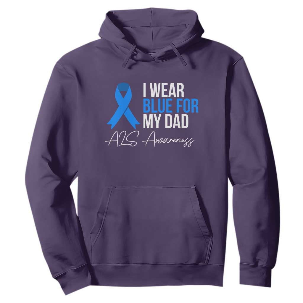 I Wear Blue For My Dad ALS Support Hoodie