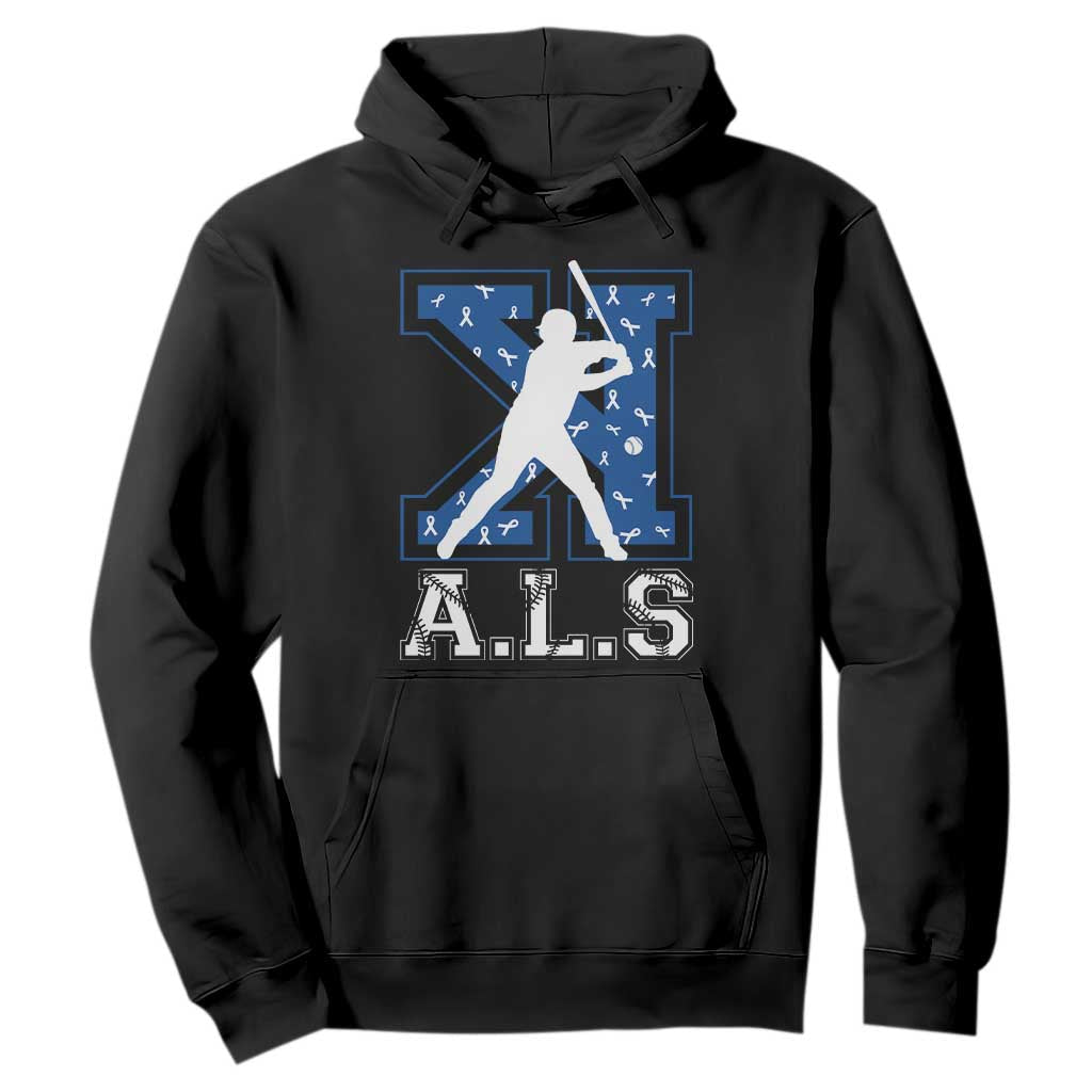 ALS Support Hoodie Baseball Strike Out ALS Support