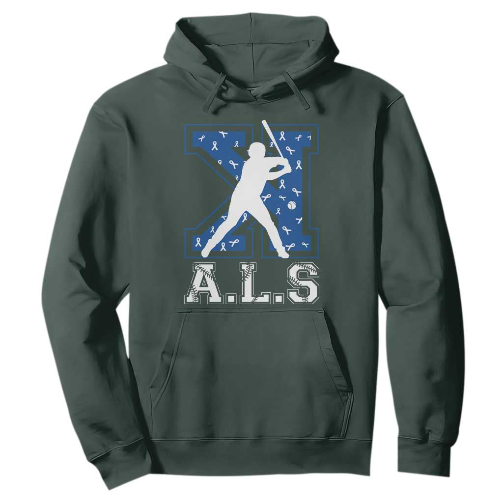 ALS Support Hoodie Baseball Strike Out ALS Support