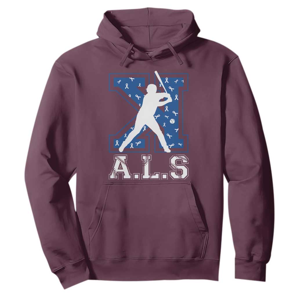ALS Support Hoodie Baseball Strike Out ALS Support