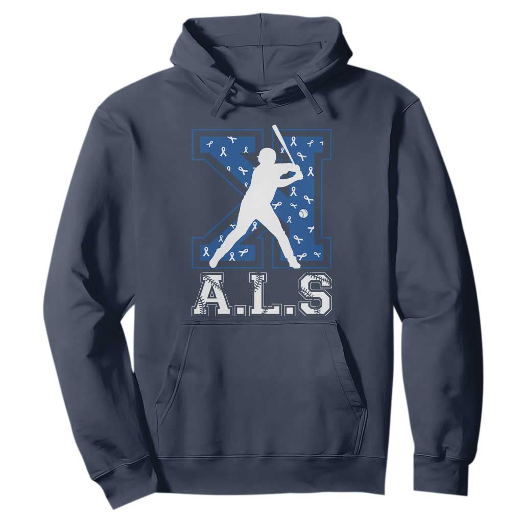 ALS Support Hoodie Baseball Strike Out ALS Support