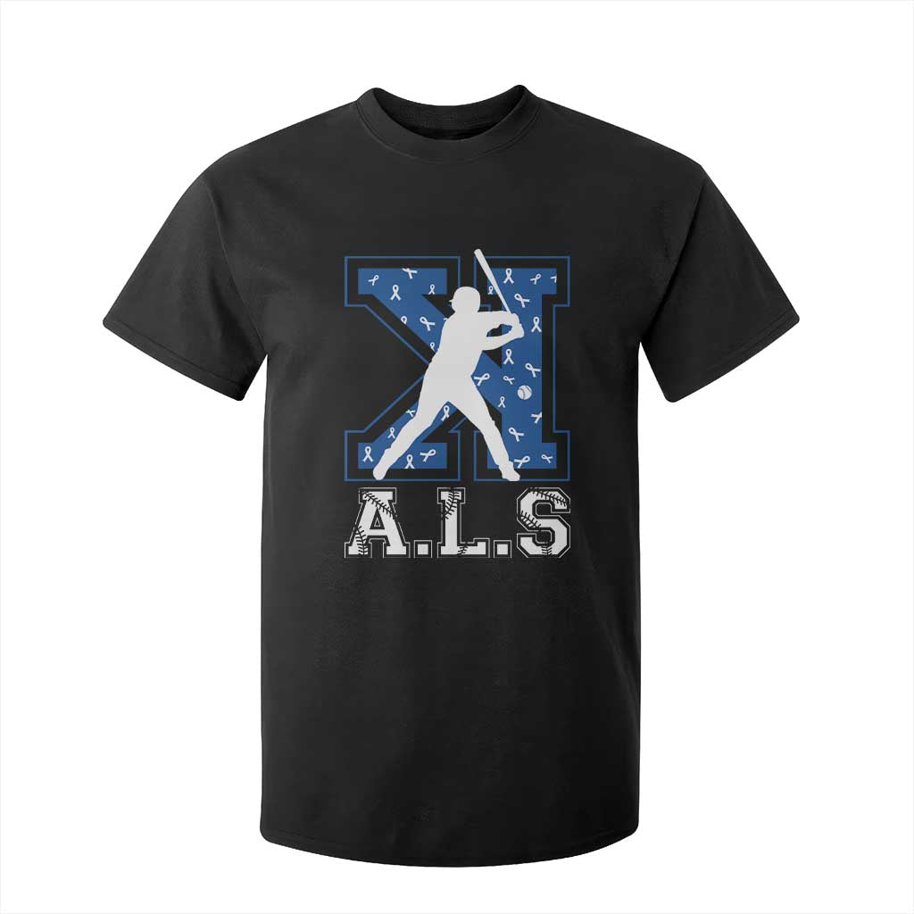 ALS Support T Shirt For Kid Baseball Strike Out ALS Support