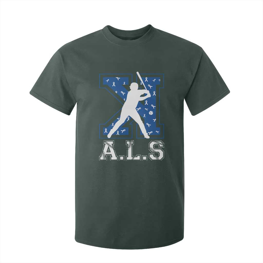 ALS Support T Shirt For Kid Baseball Strike Out ALS Support