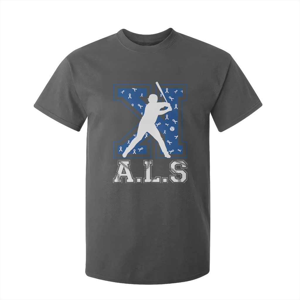 ALS Support T Shirt For Kid Baseball Strike Out ALS Support