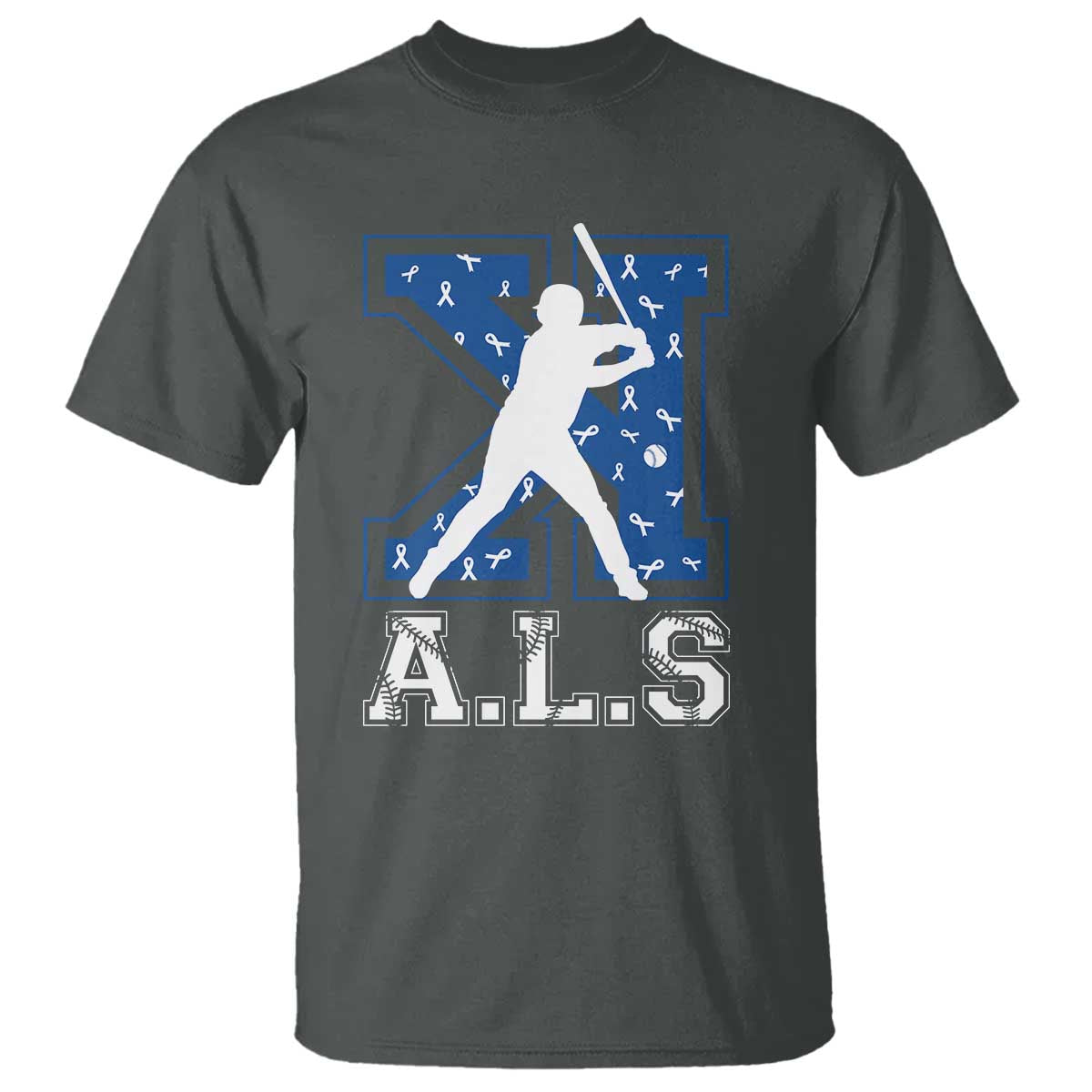 ALS Support T Shirt Baseball Strike Out ALS Support