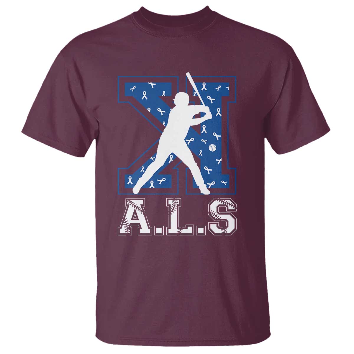 ALS Support T Shirt Baseball Strike Out ALS Support