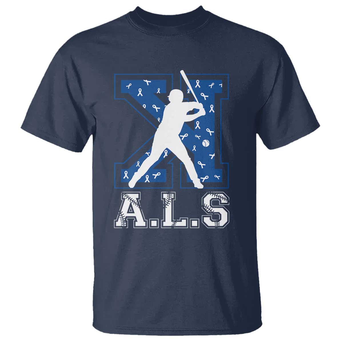 ALS Support T Shirt Baseball Strike Out ALS Support
