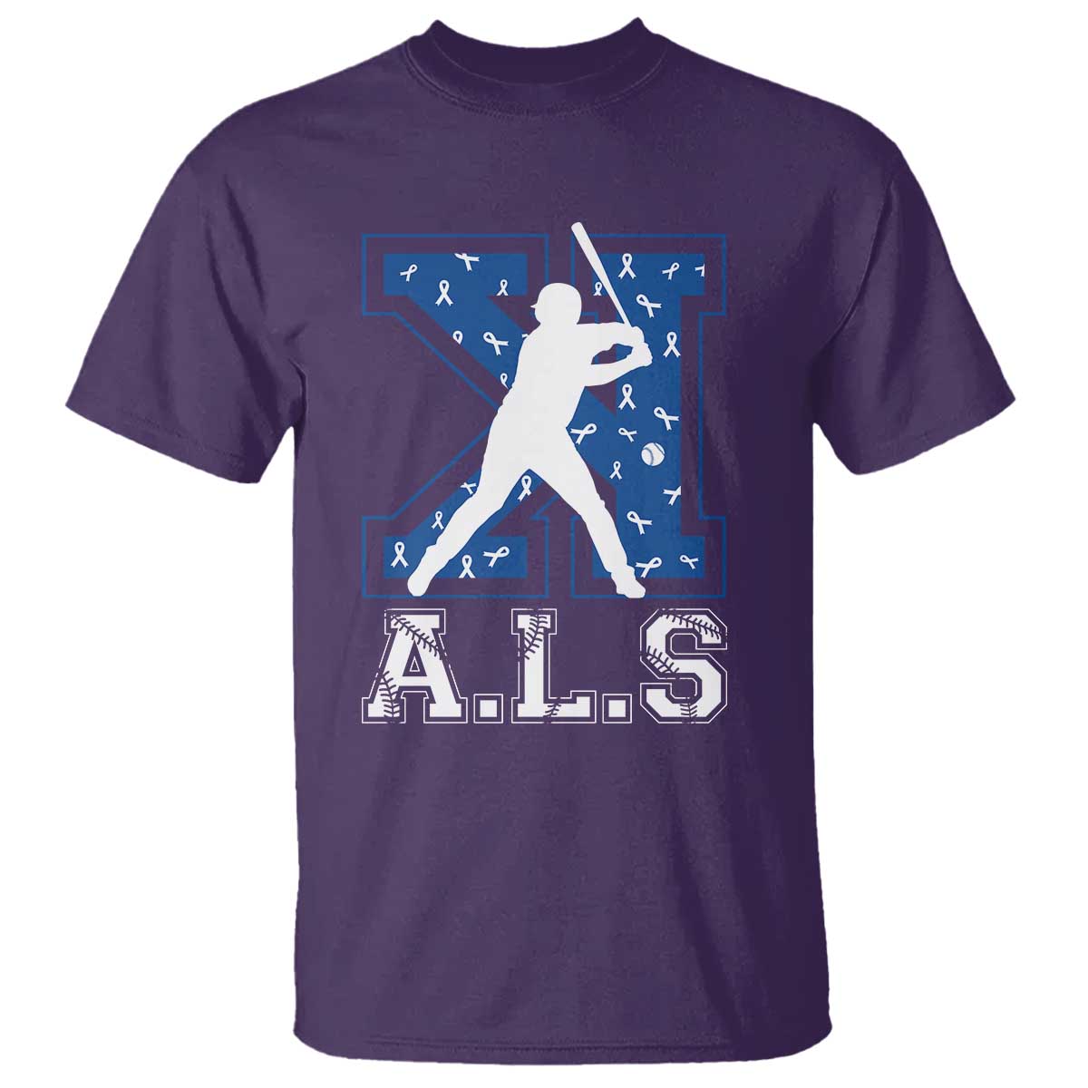 ALS Support T Shirt Baseball Strike Out ALS Support