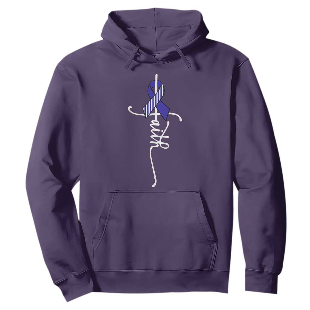 Faith ALS Support Hoodie Blue Ribbon Motivational