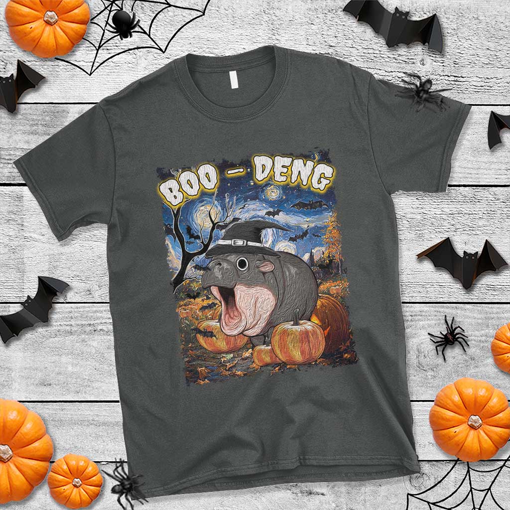 moo-deng-baby-pygmy-hippo-van-gogh-starry-night-t-shirt-halloween-gothic-witchy-vibes-cute-zoo-for-family