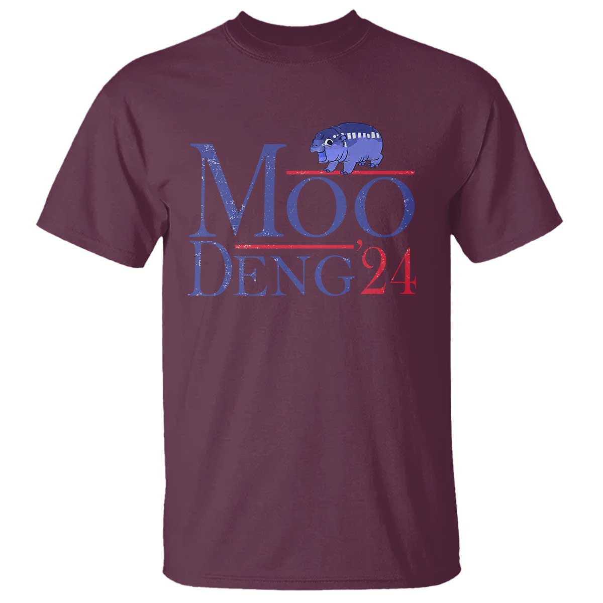 moo-deng-for-president-election-2024-t-shirt-funny-baby-hippo-meme-cute-zoo-for-family