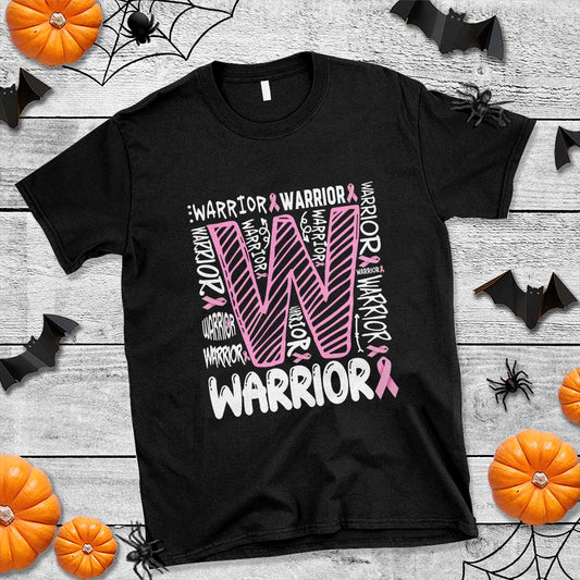 Breast Cancer Support In October We Wear Pink T Shirt Pink Ribbon Warriors Team