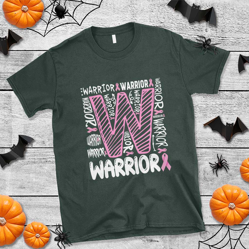 Breast Cancer Support In October We Wear Pink T Shirt Pink Ribbon Warriors Team