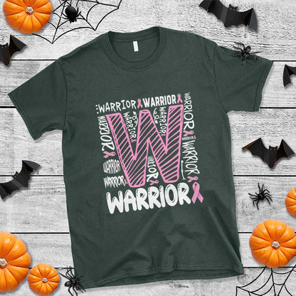 Breast Cancer Support In October We Wear Pink T Shirt Pink Ribbon Warriors Team