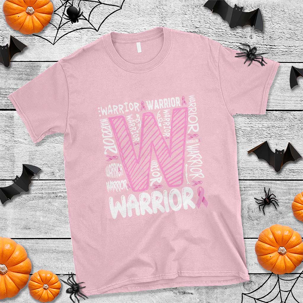 Breast Cancer Support In October We Wear Pink T Shirt Pink Ribbon Warriors Team