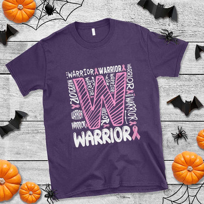 Breast Cancer Support In October We Wear Pink T Shirt Pink Ribbon Warriors Team